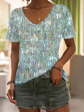 Plus Size Women's  Round Collar Short-sleeved T-shirt